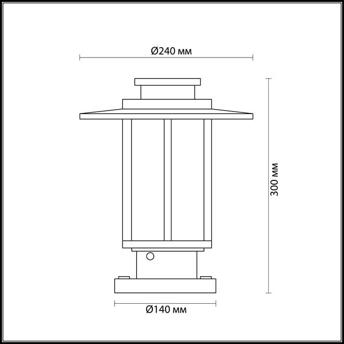 Уличный светильник 30 см Odeon Light Mito 4047/1B матовое кофе/опал