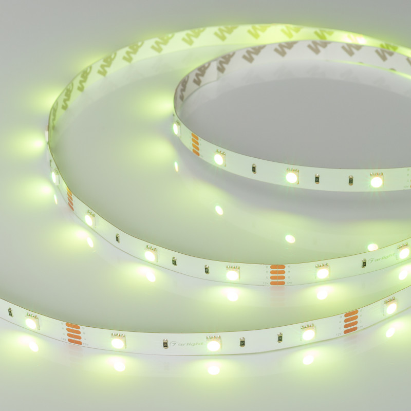 Лента RT-B30-10mm 12V RGB (7.2 W/m, IP20, 5060, 5m) (Arlight, Открытый) 010596(2). Цена указана за 5 метров. Продается кратно 5 метрам.