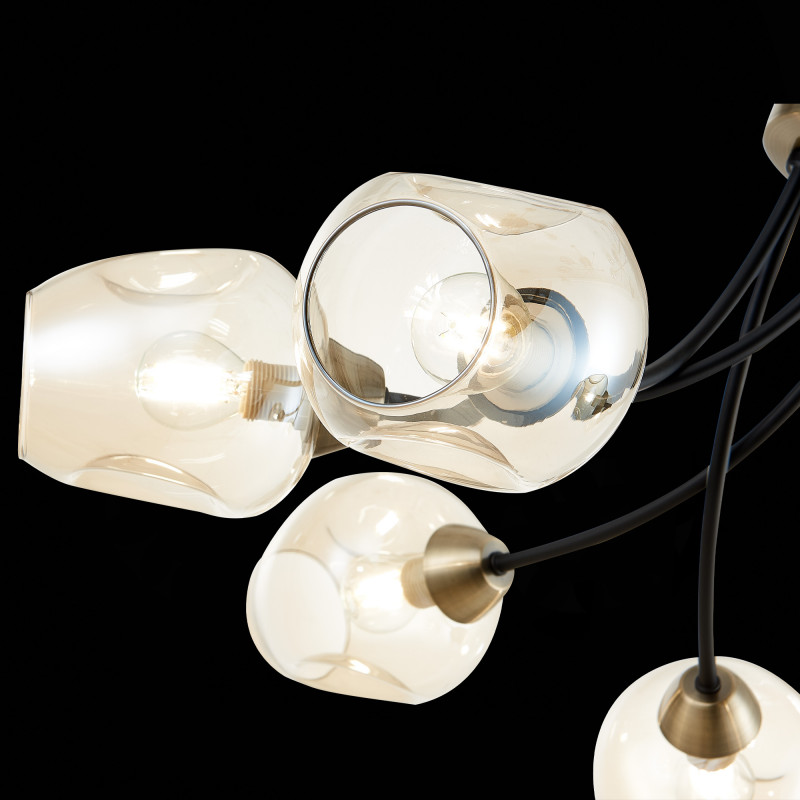 Светильник потолочный 70 см,  EVOLUCE BESANO SLE205302-06 Бронза, Черный