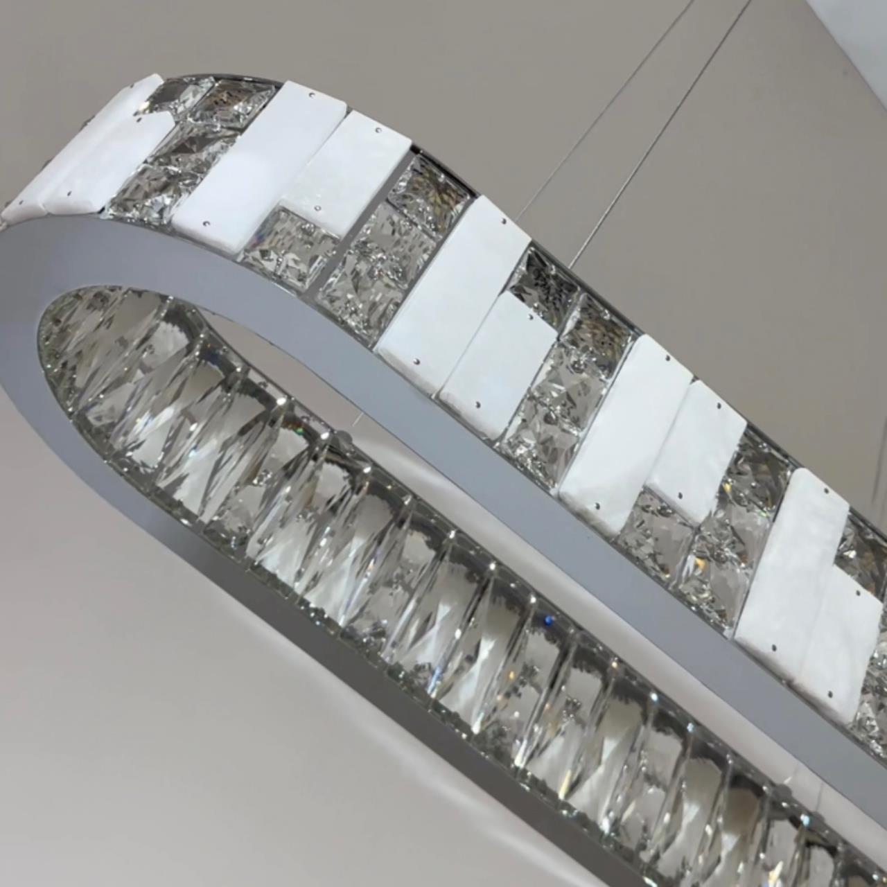 Подвесная люстра 84x30x50см, LED, 36Вт, 3000 / 6000K, Modelux ML.6985.800.300P CR Хром