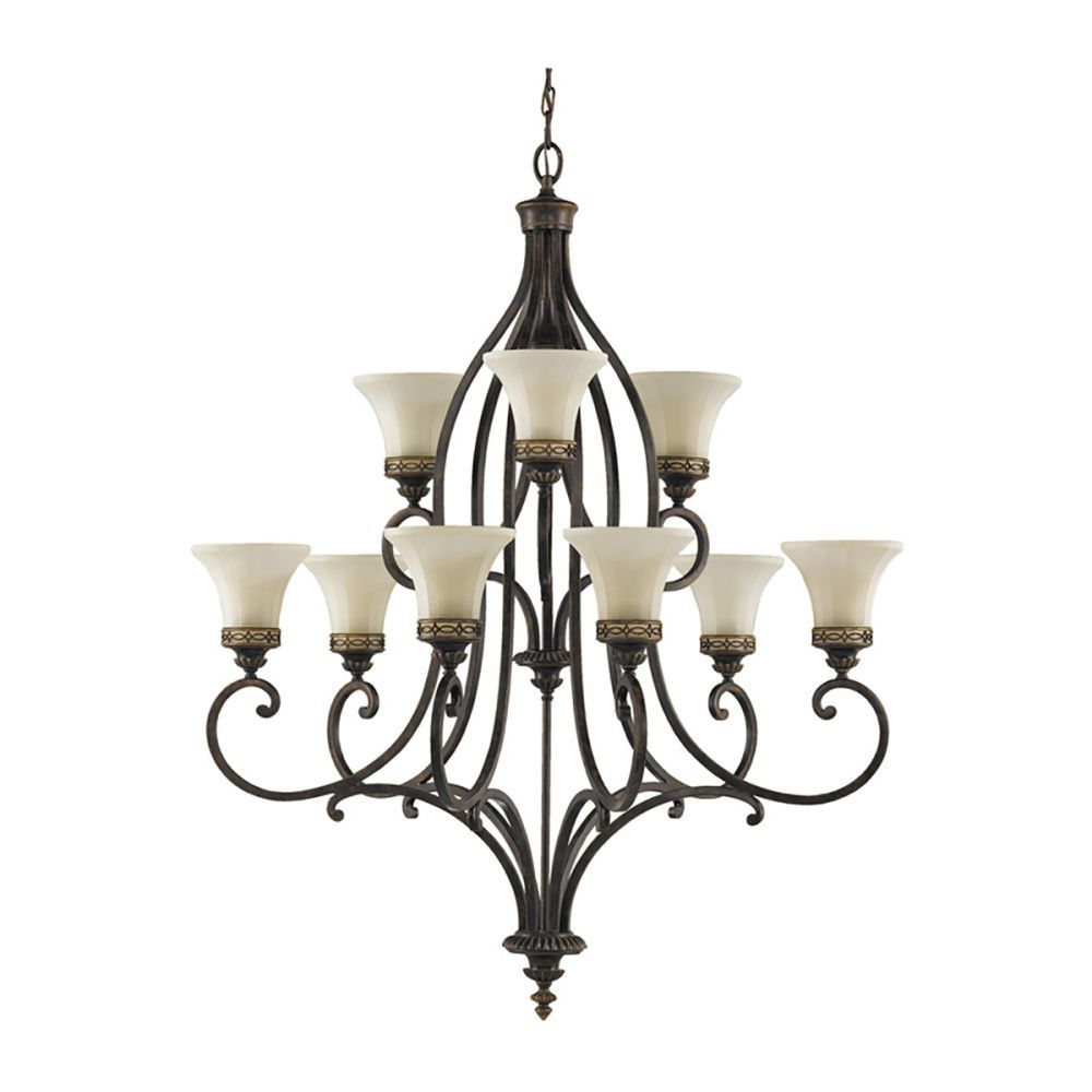 Люстра 95**220-383 см, E27*100W, Natural Concepts Feiss Drawing Room GZ-POOLE-B, коричневый