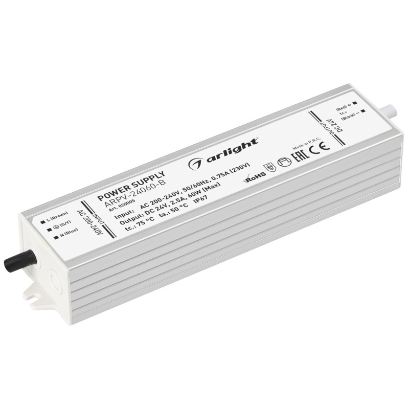 Блок питания для светодиодной ленты Arlight 020005 17,9*4,1*3,1 см, 60W, K,