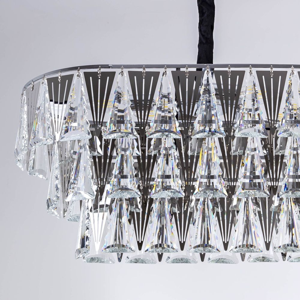 Подвесная люстра 90*28*80 см, Е14 10x40W, Хром MODELUX ML.313.10 CR