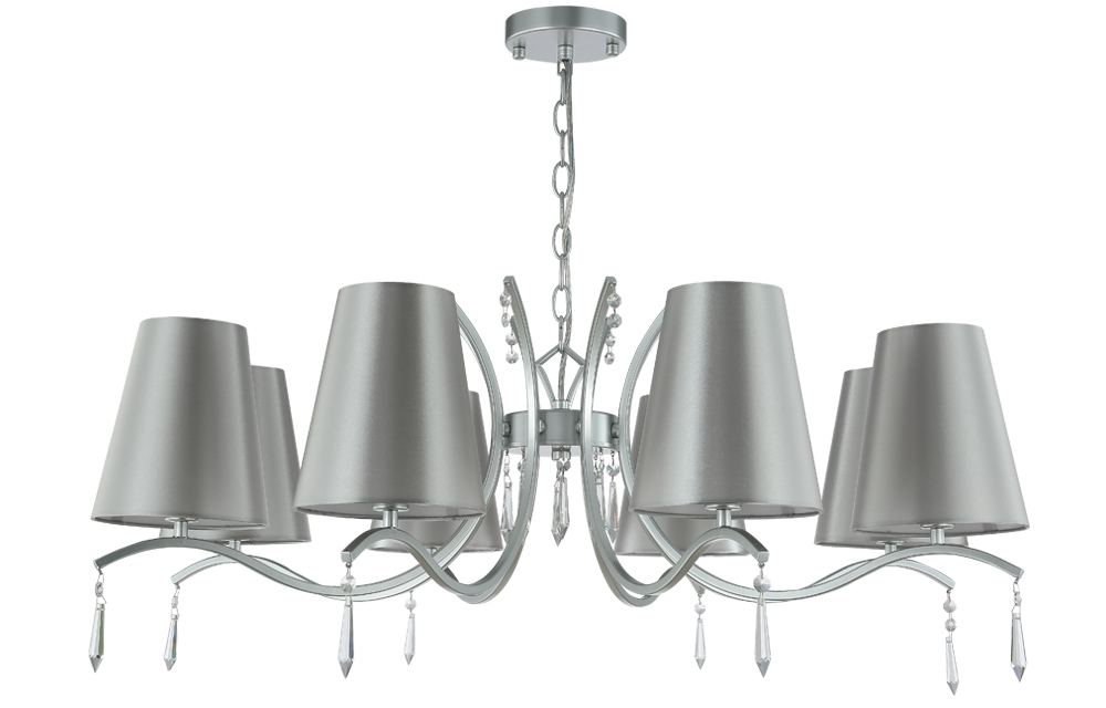 Люстра 95 см, Crystal Lux RENATA SP8 SILVER Серебряный