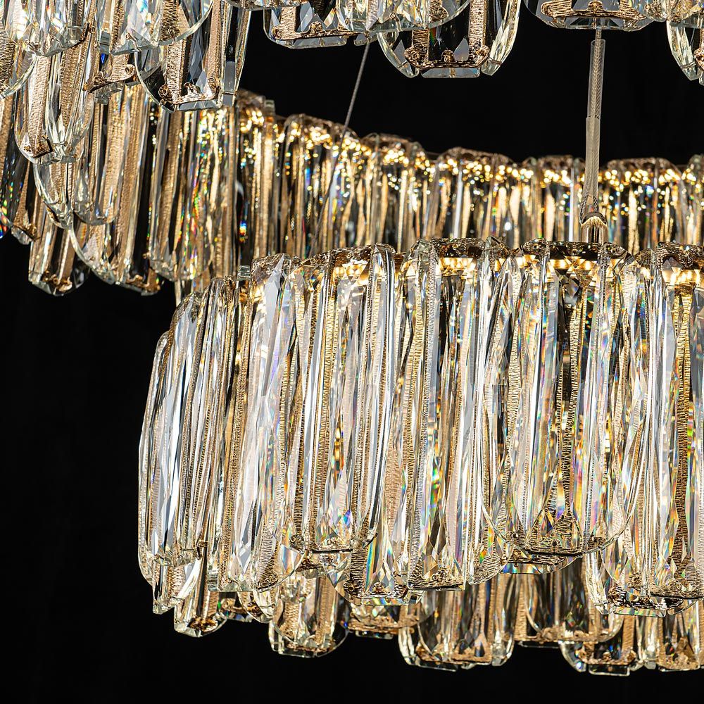 Люстра 50 см, *LED*160W, 4000K, Modelux  ML.5550.800.500 CP, Шампань