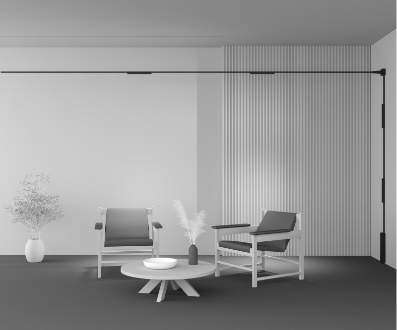 Трековый магнитный светильник 28 см, 12W, 3000K, Maytoni Points TR162-1-12W3K-M-B, черный