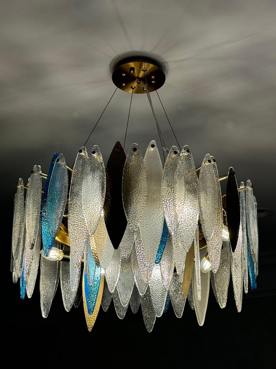 Подвесная люстра Divinare Amelie 6002/01 SP-8, диаметр 60 см, золото