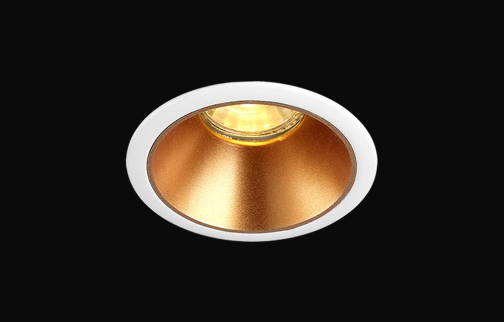 Светильник встраиваемый 9 см, Crystal Lux CLT 052C WH-GO Белый/Золотой