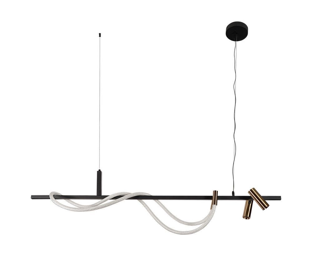 Подвес 145*150 см, LED 94W, 3000K Кайли черный/бронза Kink Light 08039K-140A,19(20)