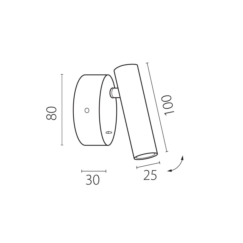 Бра 3*2,5*10 см, *3W, 4000K, Lightstar Omega 200546, Белый