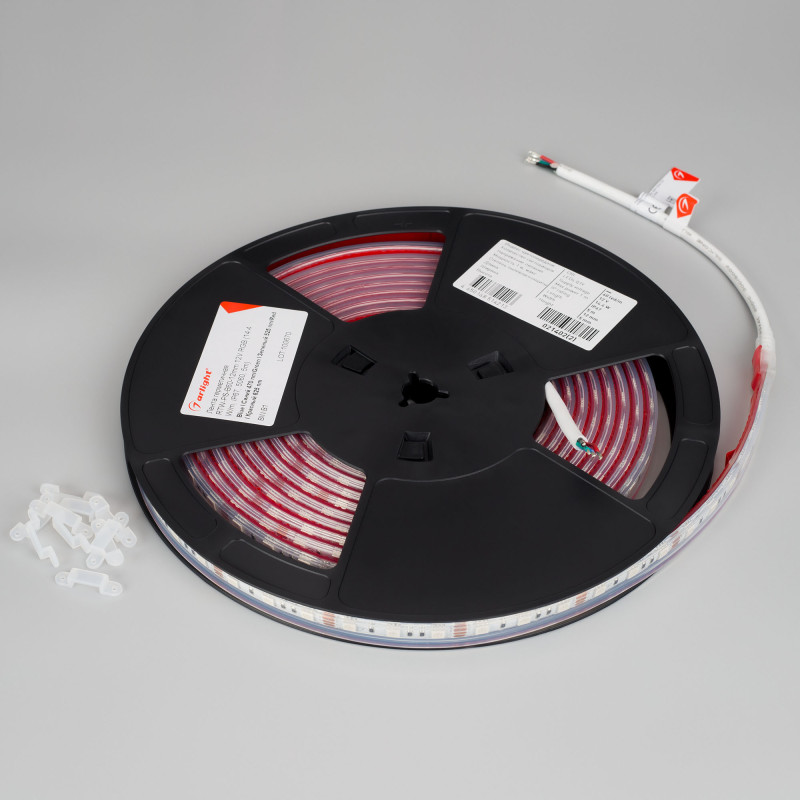 Лента герметичная RTW-PS-B60-12mm 12V RGB (14.4 W/m, IP67, 5060, 5m) (Arlight, 14.4 Вт/м, IP67) 021402(2). Цена указана за 5 метров. Продается кратно 5 метрам.