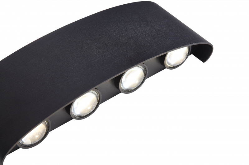 Светильник уличный настенный 22 см, 8W 4000K ST LUCE BISELLO SL089.401.08 Черный кварцевый