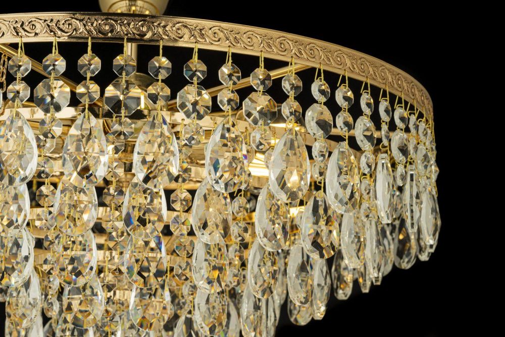 Люстра потолочная *46*25 см, 6*E27*60W, Arti Lampadari Castellana Gold Castellana E 1.3.46.601 G, Золото