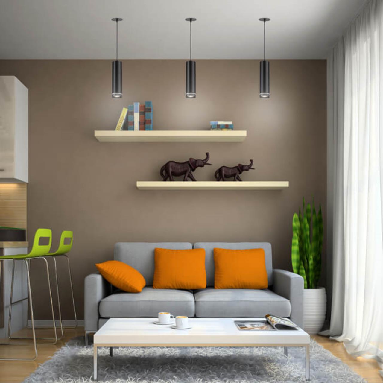 Подвес встраиваемый NOVOTECH ARUM 357691, Ø 8 см, LED, 12W, 3000К, чёрный 