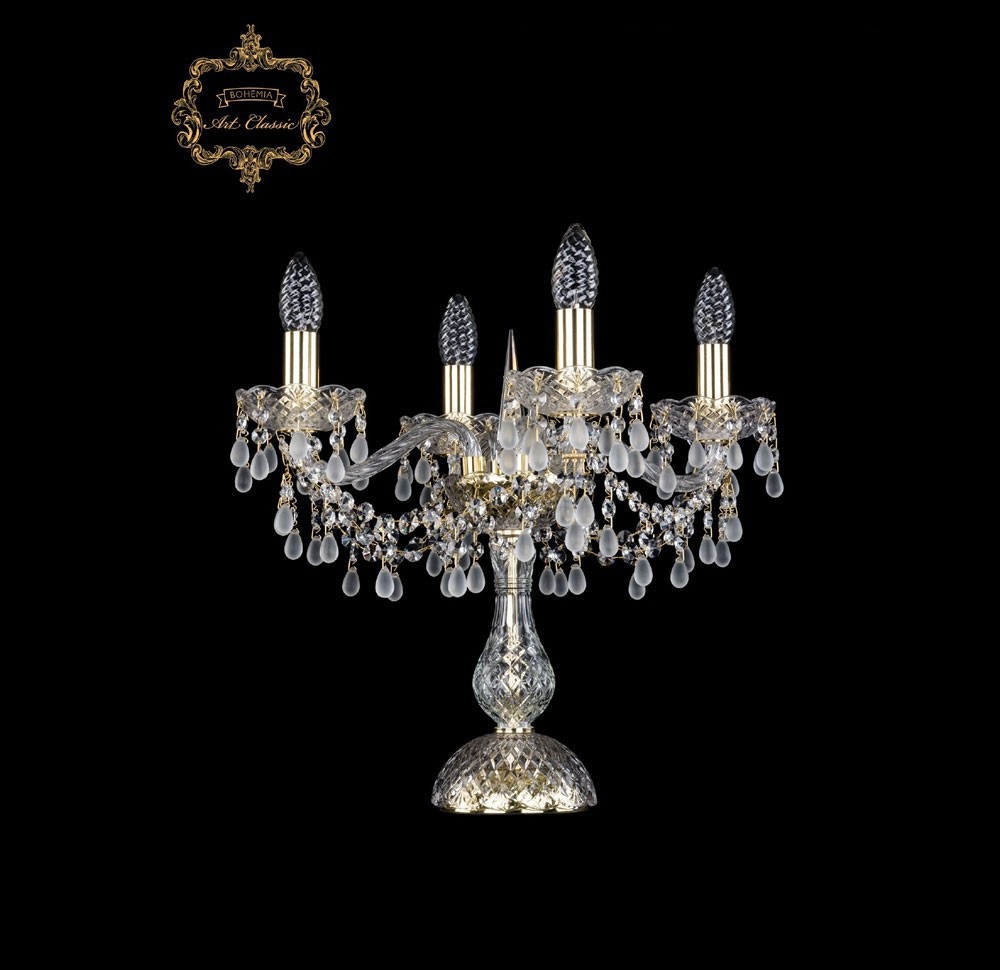 Настольная лампа хрустальная Bohemia Art Classic 12.24.4.141-37.Gd.V0300 золото