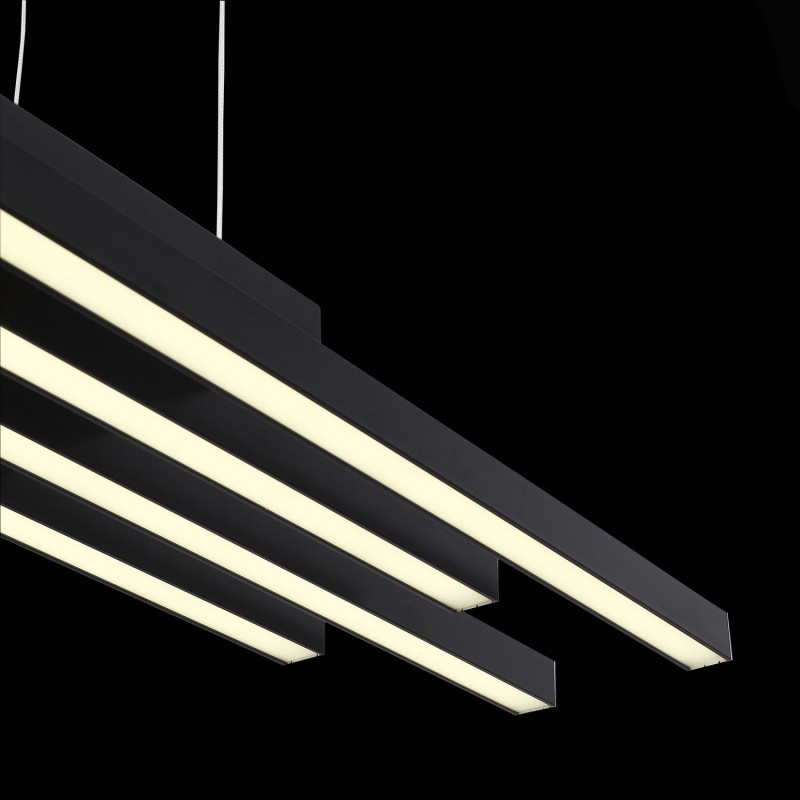 Люстра подвесная 100*28 см, 38W, 3000K/4000K/6000K ST LUCE SAMENTO SL933.403.04 Черный