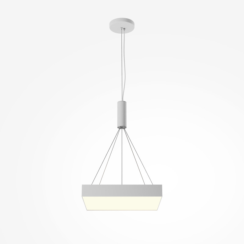 Светильник 40 см, 45W, 3000K, Maytoni Zon C032CL-45W3K-SQ-W, белый