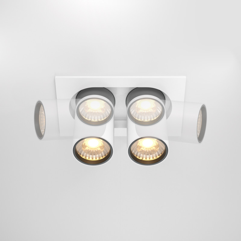 Встраиваемый светильник 15,9*9,5*9,8 см, LED*20W, 3000 К, Hidden DL045-02-10W3K-W Maytoni Downlight, Белый