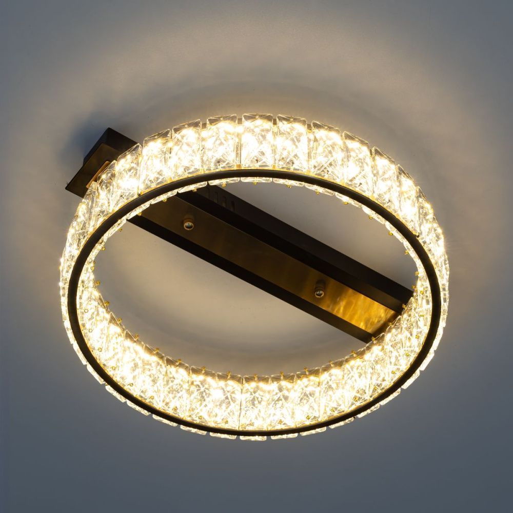 Потолочная люстра 40 см, 16W, 3000K, Citilux Palant CL325142, черный-бронза