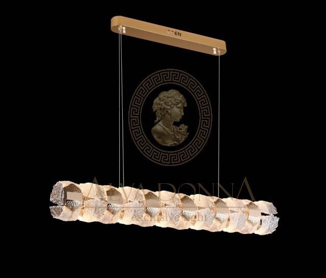 Люстра 9379-1200, L1200*150 / H150 LED, 60W, 3000K, Alva Donna, Золото шампань