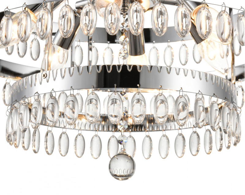 Подвесная люстра  50*102 см, 6*E14 хром Vele Luce Breeze VL3263P06