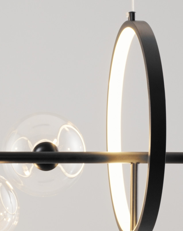 Подвесная люстра 30*90 см, G9 280 W, Moderli Dakisa V10301-7P Черный