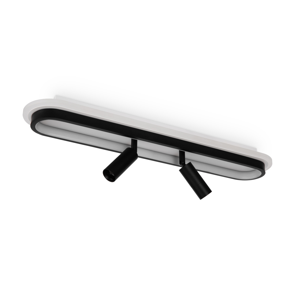 Светильник 60*12*-8,5 см, *LED*44W, 4000K, Freya Путь/Route FR6088CL-L48B, Бело-черный