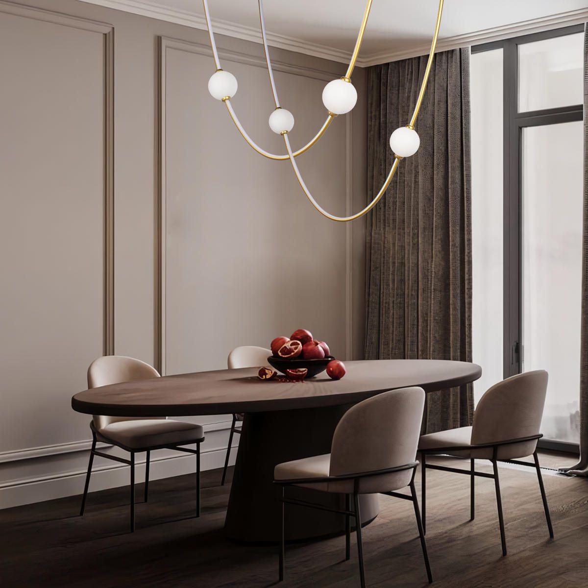 Светильник 90 см, 54W, 3000K, Loft It Embrace 10242/800 Gold, золот