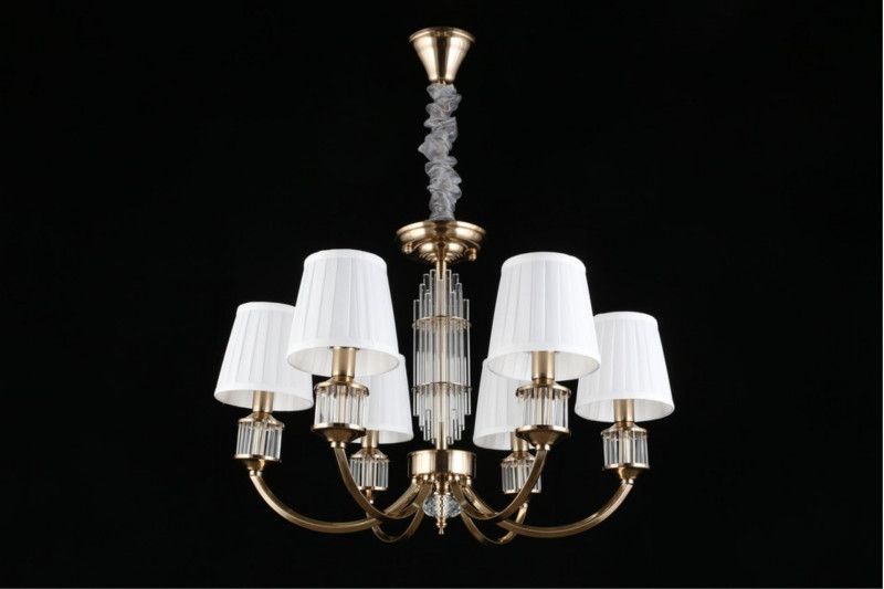 Подвесная люстра 70*45-143,5 см, 6*E14, 40W, Aployt Zhaklin APL.744.03.06, золотой