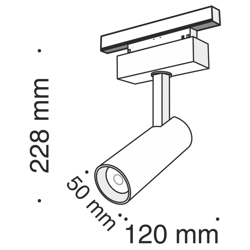 Светодиодный светильник 13W, 4000K, Maytoni Track Lamps TR019-2-10W4K-B, черный