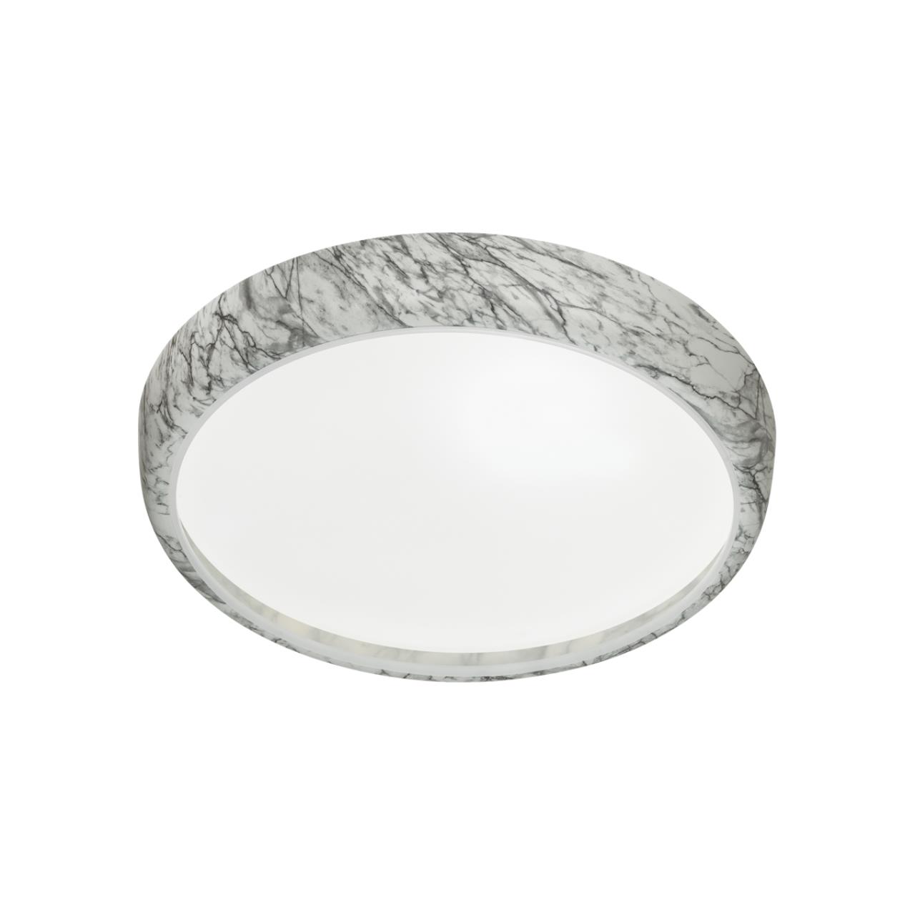 Cветильник 41*8 см, LED 48W, 4000 К, IP43, белый/черный/мрамор, пластик Sonex Mramo White, 7638/DL