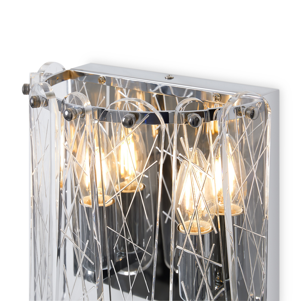 Бра 13,3*21,5-23 см, 2*E14*60W Freya Surface FR2048WL-02CH, Хром