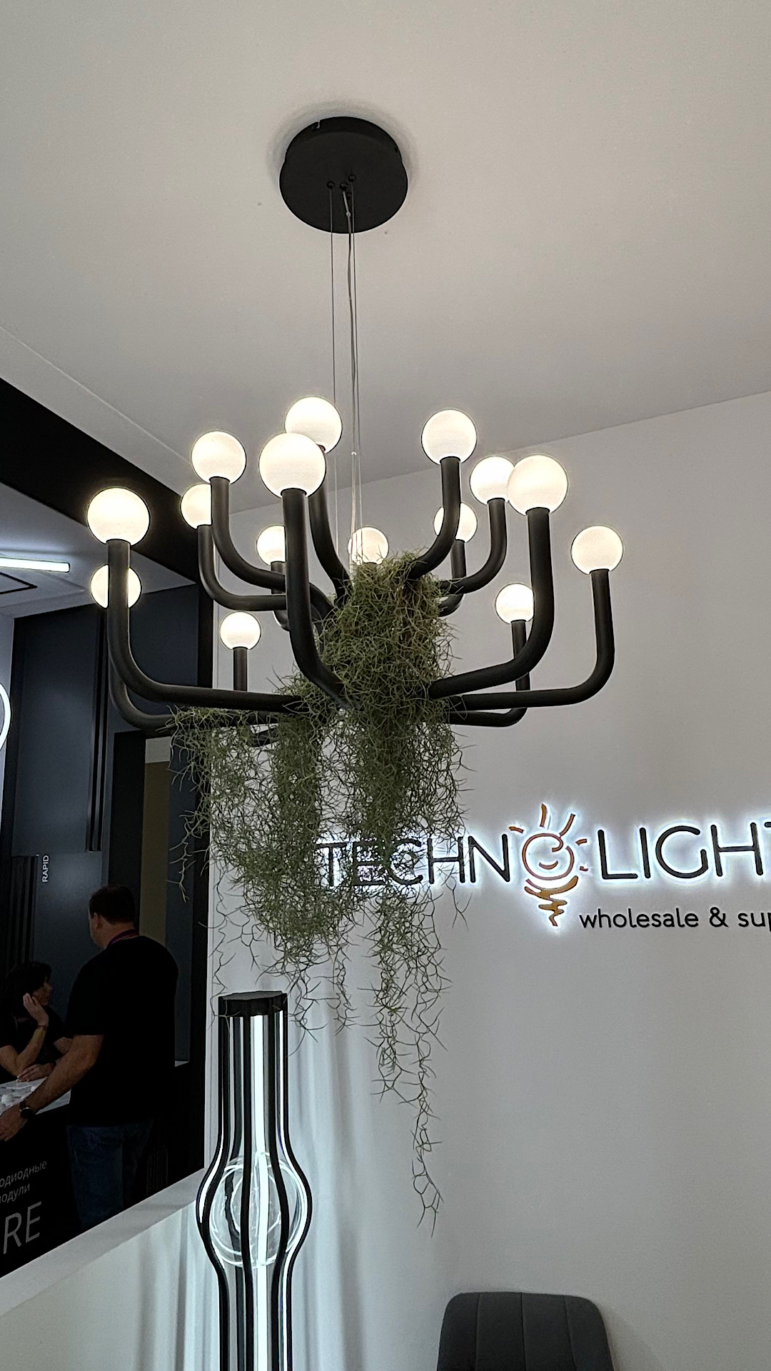 Люстра 38*76*82 см, 1*LED, 71W, 3000K Divinare Floriana 8194/06 LM-94, Черный