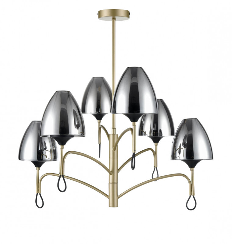 Подвесная люстра  70*70 см, 6*G9 шампань, черный Vele Luce Oro VL5654P26