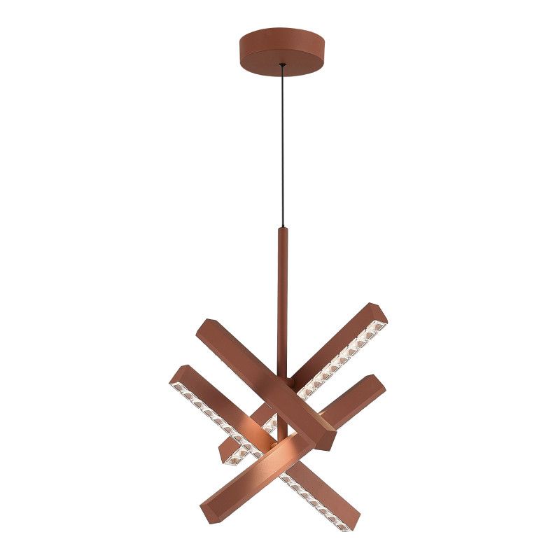 Подвесной светильник 42,3*42,3*-150 см, *LED, 43W, 4000K, ST-Luce Euclidics SL1018.613.04, коричневый