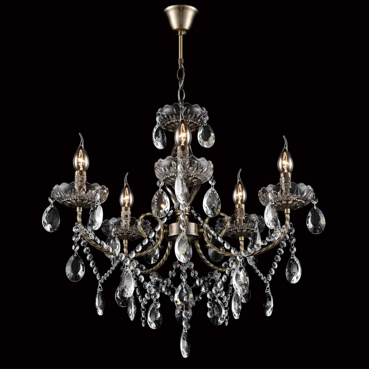 Люстра 60*94 см, 5*E14 Lumion Linn 8190/5 античная латунь