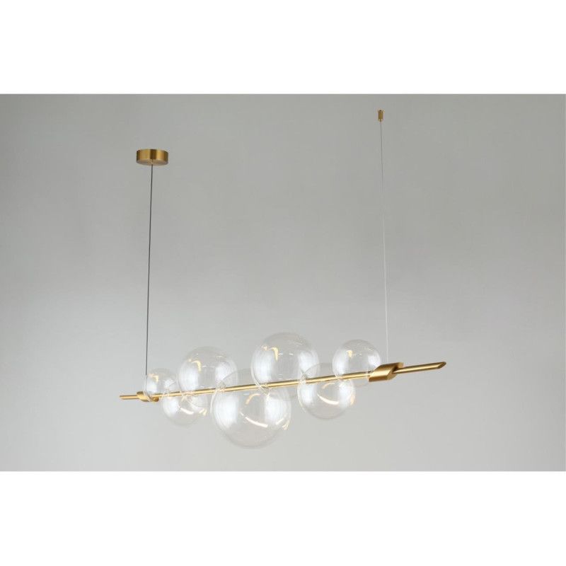 Подвесная люстра 153*25*60-200 см, 1*LED, 12W, 3000K, Aployt NOEL APL.651.03.12, латунный