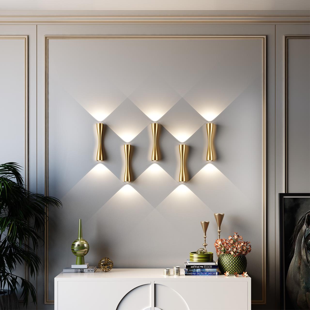 Бра 5*37 см, 10W, 3000K Odeon Light Anika 4292/10WL Золото