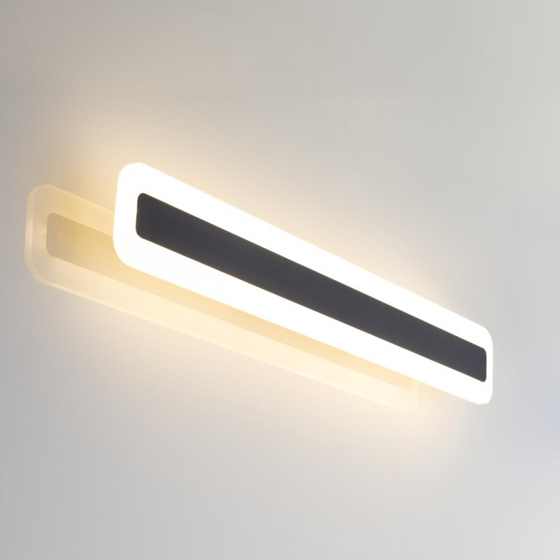 Бра 60*8 см, 24W, 3000-5500-4000К, Черный Citilux Тринити CL238561