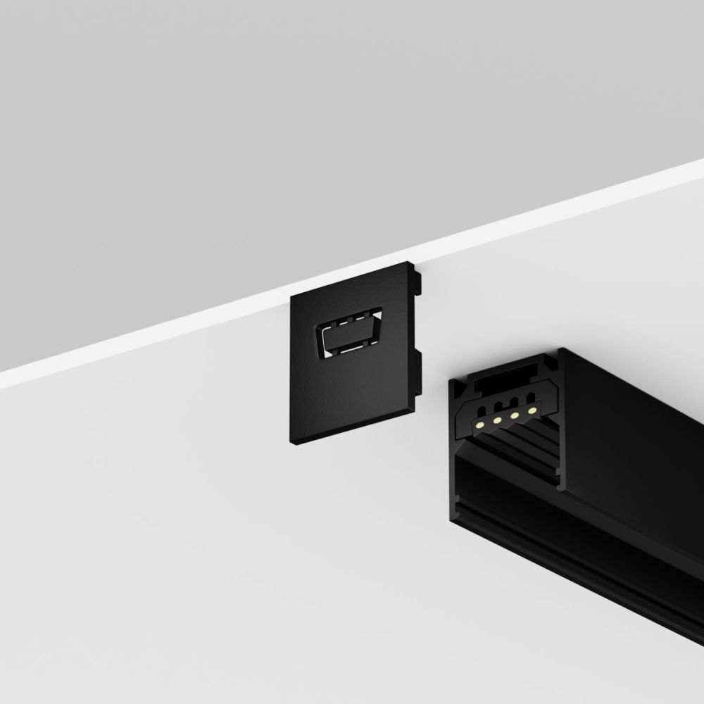 Комплект заглушек для алюминиевого профиля Maytoni Exility IP O-TR002-EC, черный