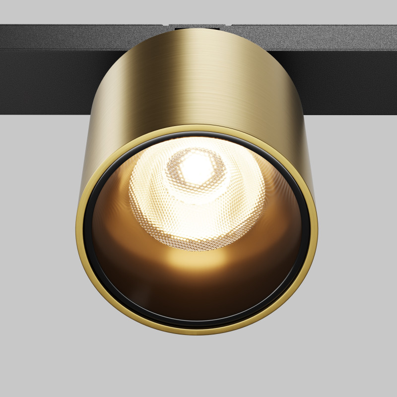 Светильник на шине 5,3*5,3*9,6 см, LED, 7W, 3000К, Maytoni Technical Alfa S TR132-2-7W3K-BS латунный