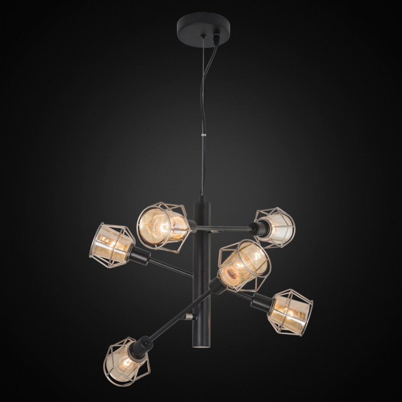 Подвесная люстра Citilux CL542161 Таверна, черный, диаметр 50см