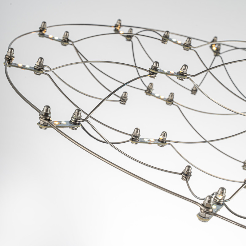Подвесная люстра 58,5*219 см, 1*LED, 23W, 3000-6000К, Favourite Thinner 4305-6P хром