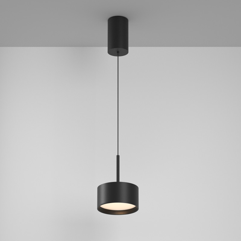 Подвесной светильник 12*12*16,4 см, LED, 12W, 3000К, Maytoni Technical Glare P102PL-12W3K-B черный
