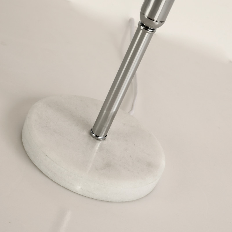 Настольная лампа Favourite Avangard 2952-1T, D250*H515, хром, плафон из белой ткани