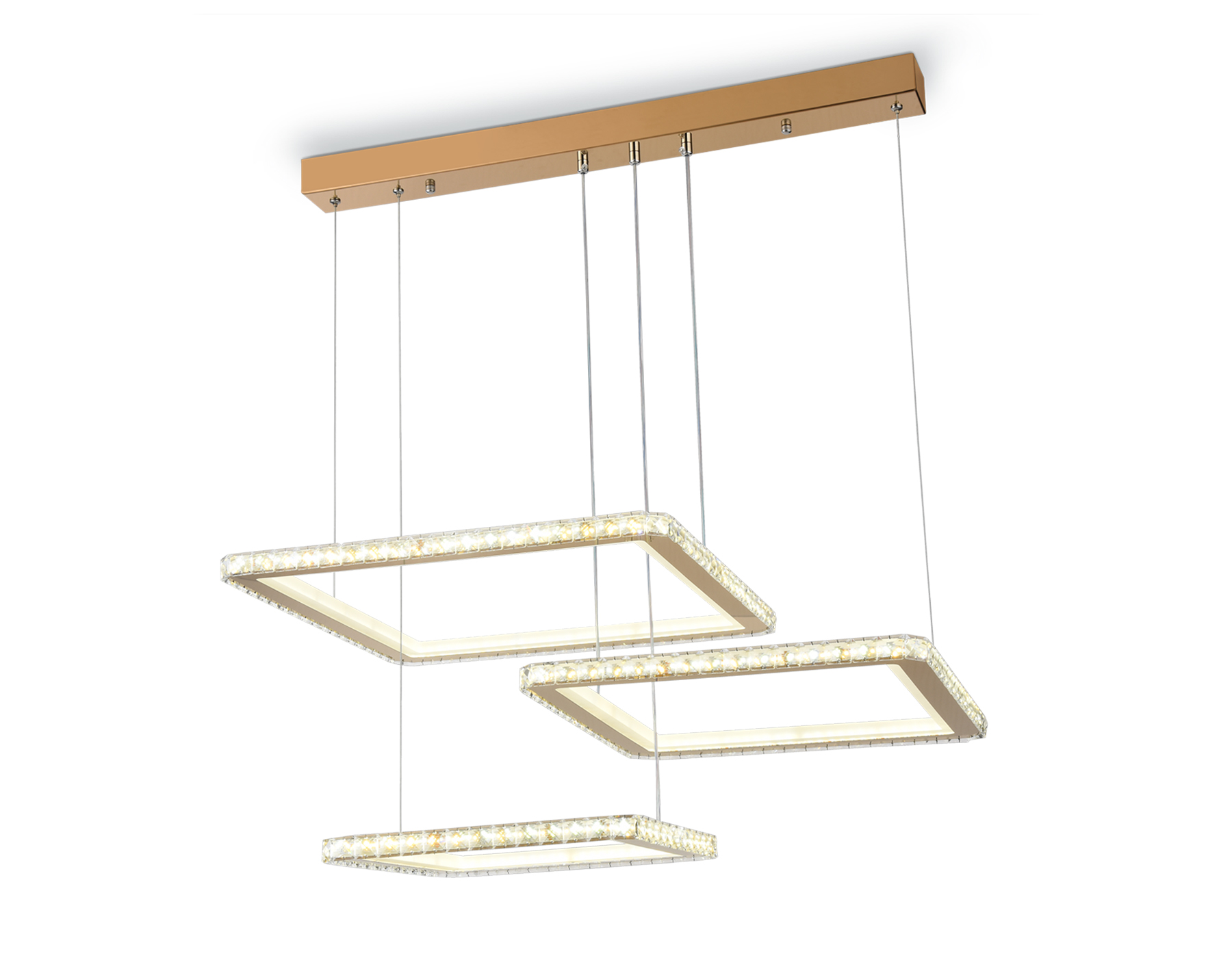 Светильник подвесной 68*46*74 см,  180W, 3000К, золото Ambrella Acrylica Ice FA1761