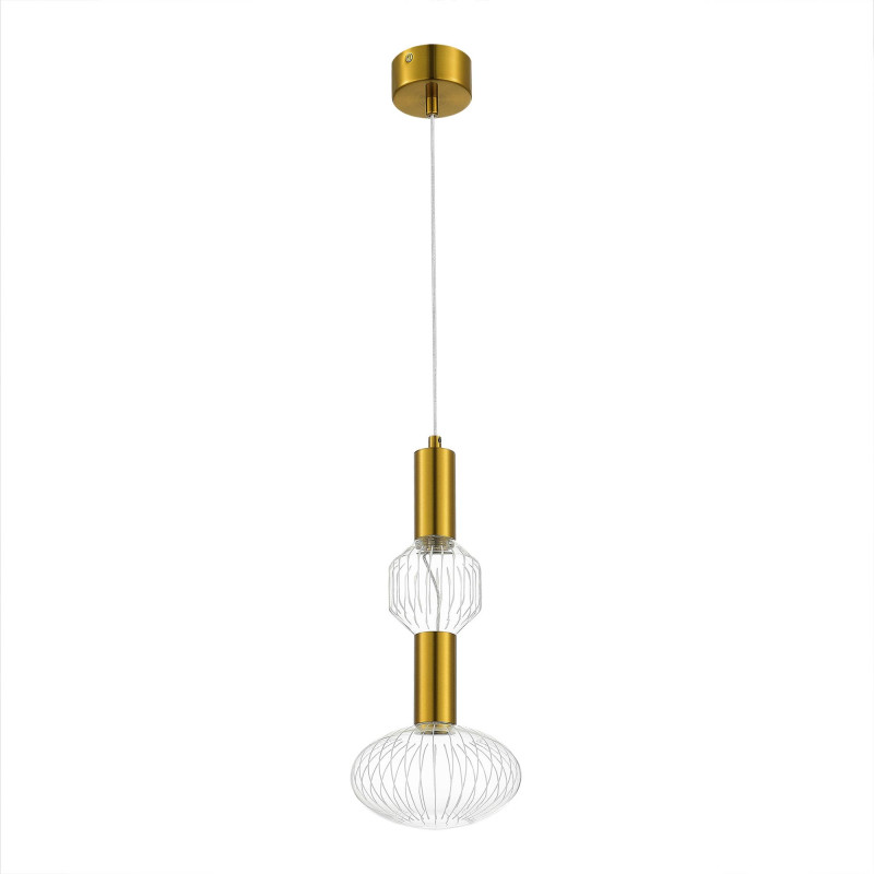 Светильник подвесной 18*180 см, LED*2*3W, 3000K, St Luce Tacche SL6117.223.02, Латунь