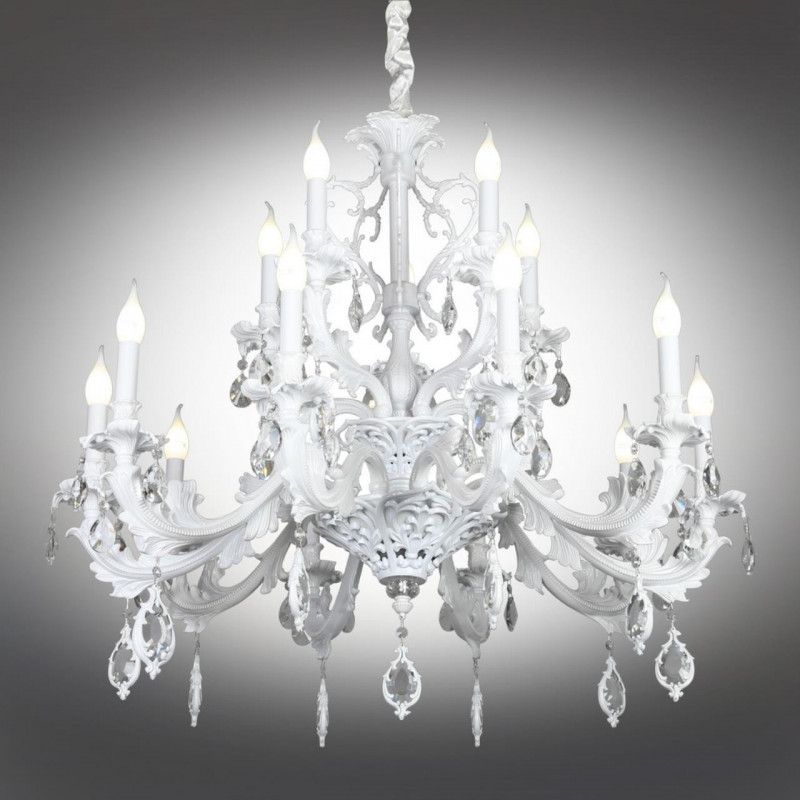 Подвесная люстра 71*105-165 см, 15*E14, 40W, Omnilux Omnilux 747 OML-74713-15, белый