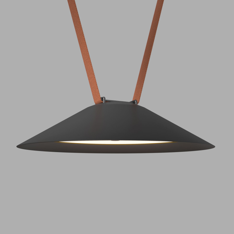 Трековый однофазный светильник 30 см, 20W, 3000K, Denkirs Belty Flow DK5565-BK, черный