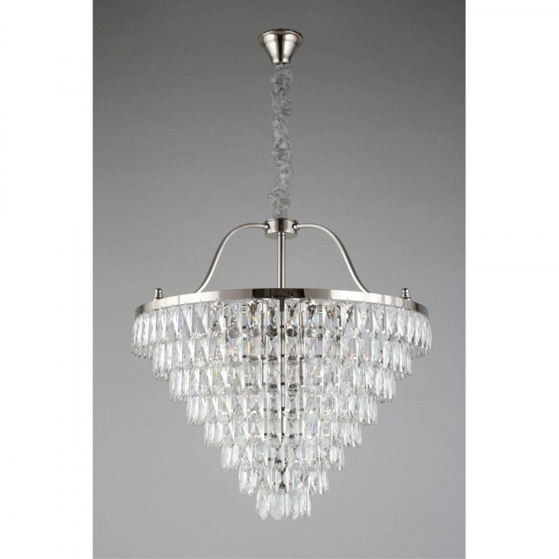 Каскадная люстра 70*95-180 см, 13*E14, 40W, Aployt Gerta APL.725.03.13, хром